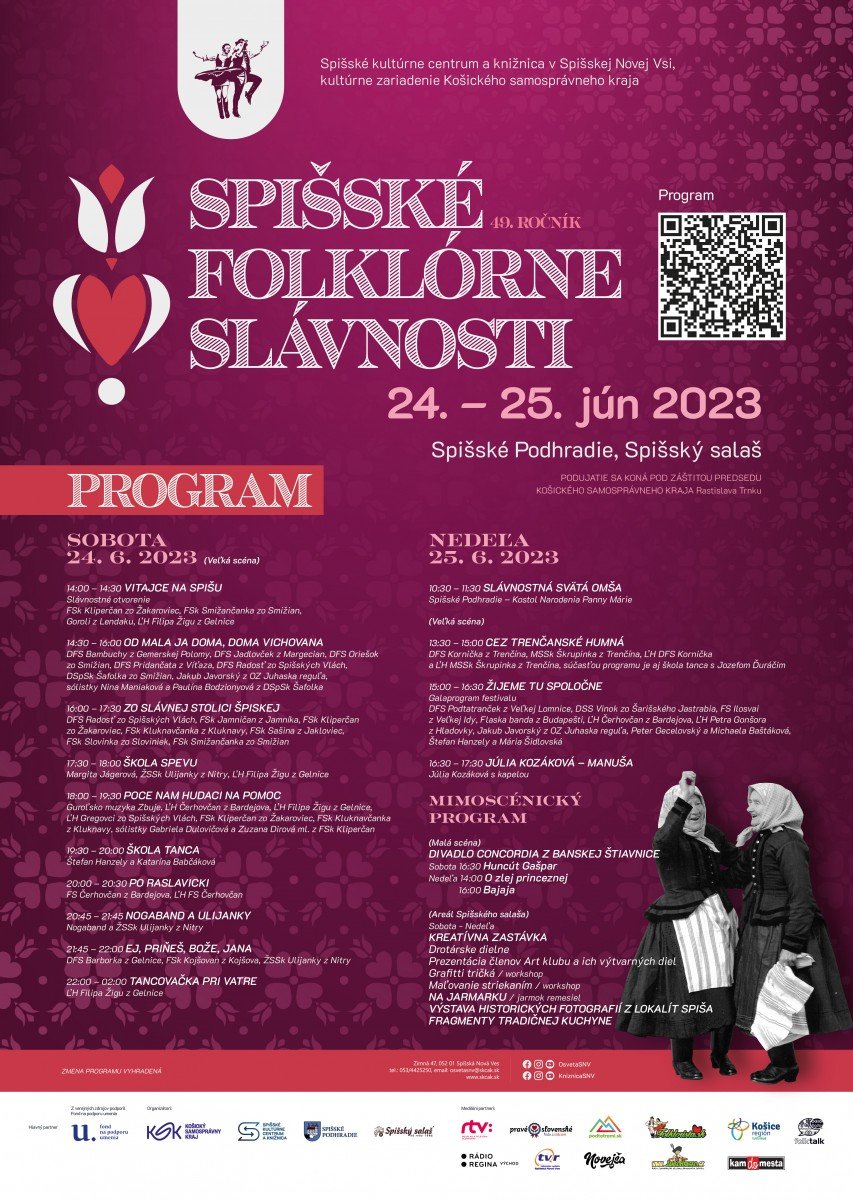 SPIŠSKÉ FOLKLÓRNE SLÁVNOSTI / 24. – 25. JÚN. 2023 / SPIŠSKÉ PODHRADIE